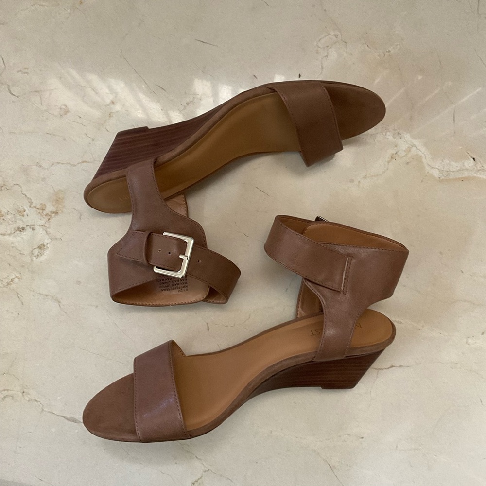 Nine West Wedges - Brown, Size 8 1/2
